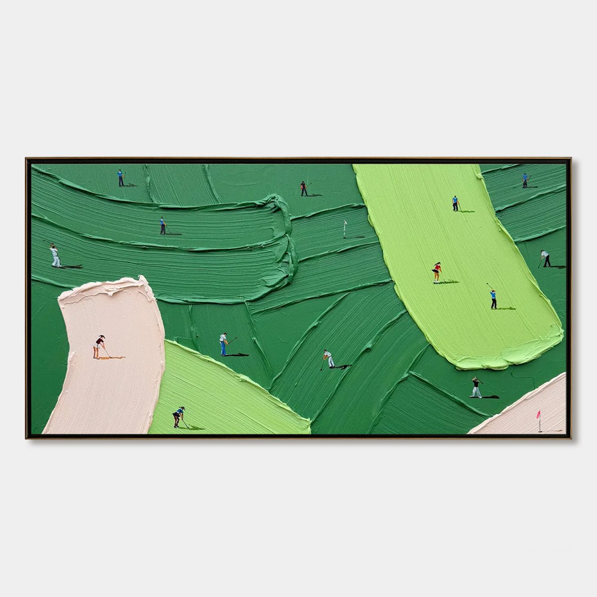 Modern Textured Abstract Golf Scene Painting GS0055 - Viral Wall Art